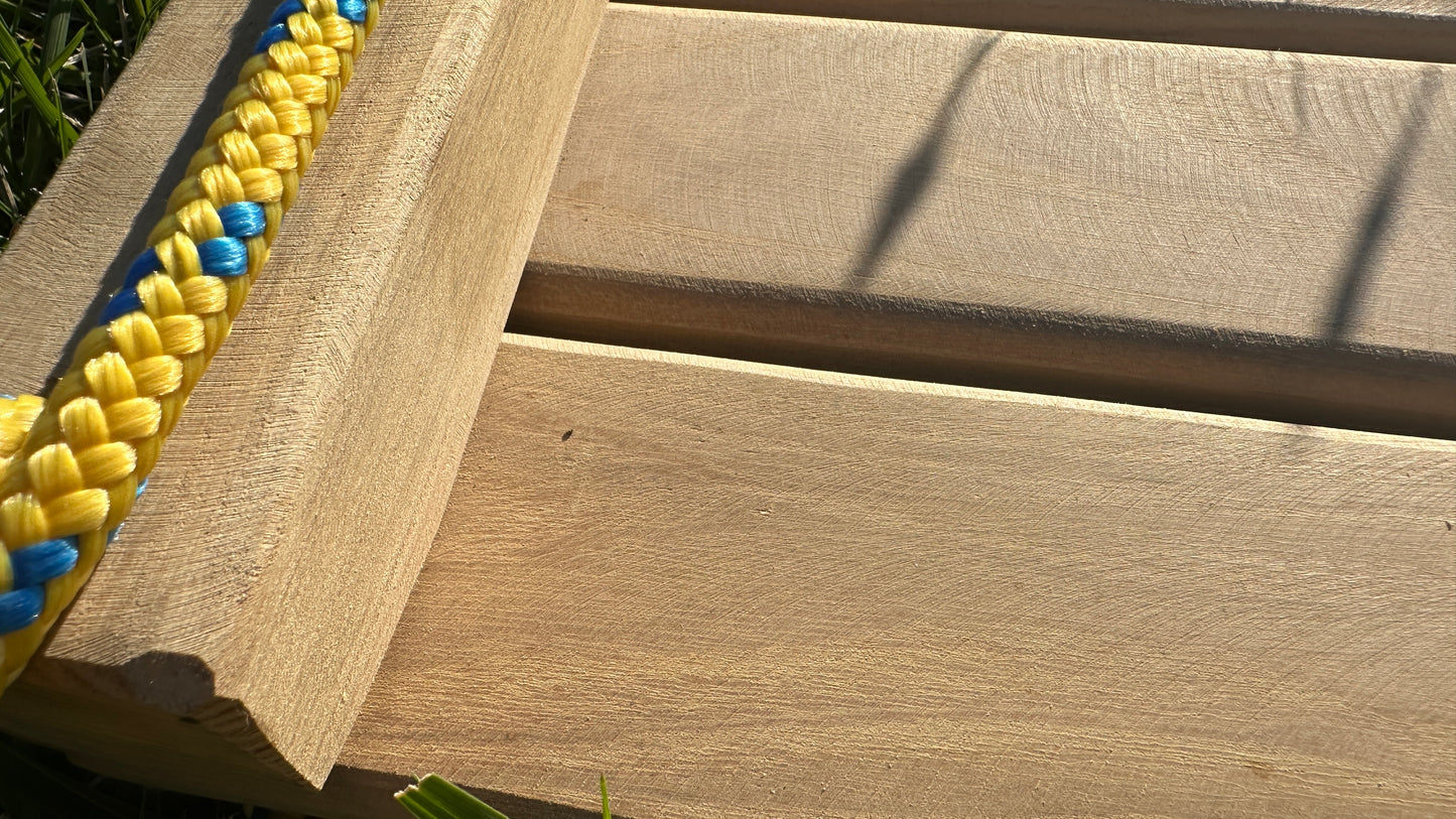 WacaciaCo® Handcrafted Wooden Swing – Classic & Slim – Custom Rope Length, Eco-Friendly Packaging